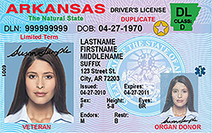 AR DMV driver's license