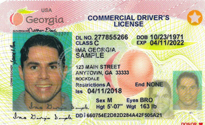 blank georgia drivers license template free