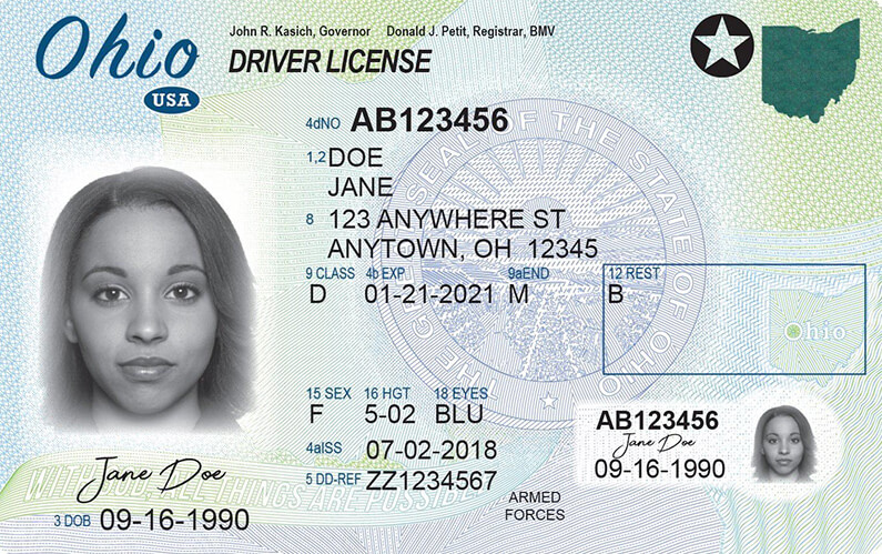 in car driving test ohio