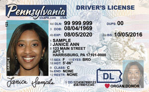 PA DOT driver's license