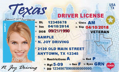 new texas drivers license barcode format