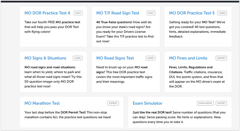 permit practice test mo