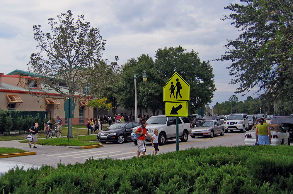 crosswalks are often marked with