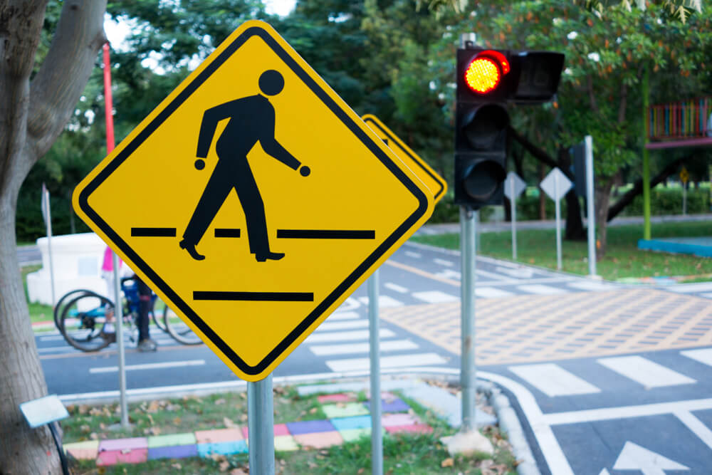 What Color Is A Pedestrian Crossing Sign