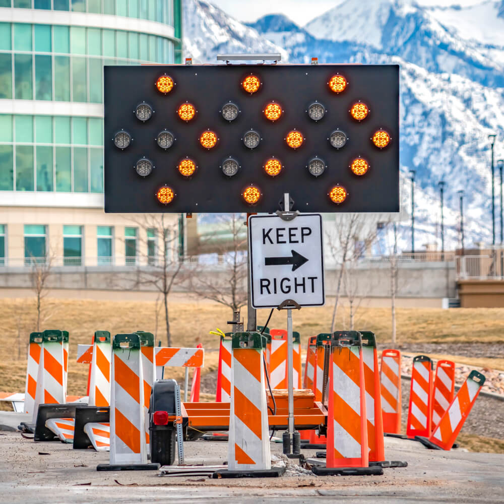 keep right sign